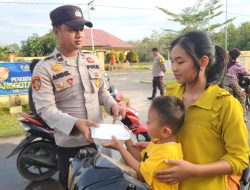 Satlantas Polres PALI Pasang Banner Himbauan, Wujud Komitmen Polri dalam Keselamatan Masyarakat