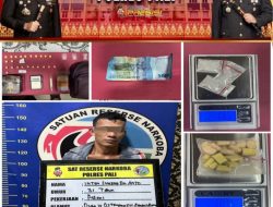 SATRESNARKOBA POLRES PALI BERHASIL UNGKAP KASUS PEREDARAN NARKOTIKA DI DESA TEMPIRAI