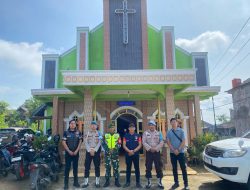 Polres PALI Amankan Ibadah Paskah di Gereja HKBP KM 10, Kapolres: “Pengamanan Maksimal untuk Kenyamanan Umat”