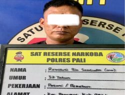 Satuan Reserse Narkoba  Satresnarko  Polres PALI  Berhasil Aman kan Di duga Pengedar Narkotika Jenis Sabu  Warga Mangku Negara 