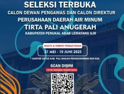 PEMERINTAH KABUPATEN PALI UMUMKAN SELEKSI TERBUKA DIREKTUR DAN DEWAN PENGAWAS PDAM TIRTA PALI ANUGERAH