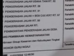 Dugaan Kegiatan Fiktif di Desa Suban Menguat, Bendahara Desa Bungkam Terkait Plank Proyek yang Tak Kunjung Diperlihatkan