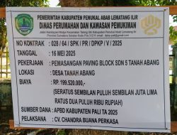 Dugaan Praktik Penyelewengan Anggaran, Pemasangan Paving Blok SD N 5 Tanah Abang 
