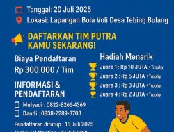 Pemdes Tebing Bulang Gelar Turnamen Bola Voli Putra 2025: Segera Daftar dan Ikuti