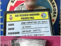 POLRES PALI BEKUK PENGEDAR SABU DI JALAN PRABU MENANG, 7,29 GRAM BARANG BUKTI DISITA