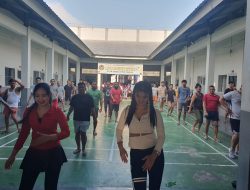 Senam Sehat Rutin Di Lapas Narkotika Rumbai Tingkatkan Kebugaran dan Kebersamaan WBP