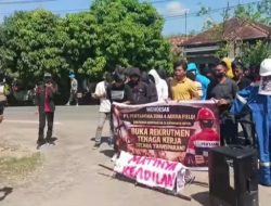 Pertamina Adera didemo Masa Tuntut Rekrutmen Terbuka